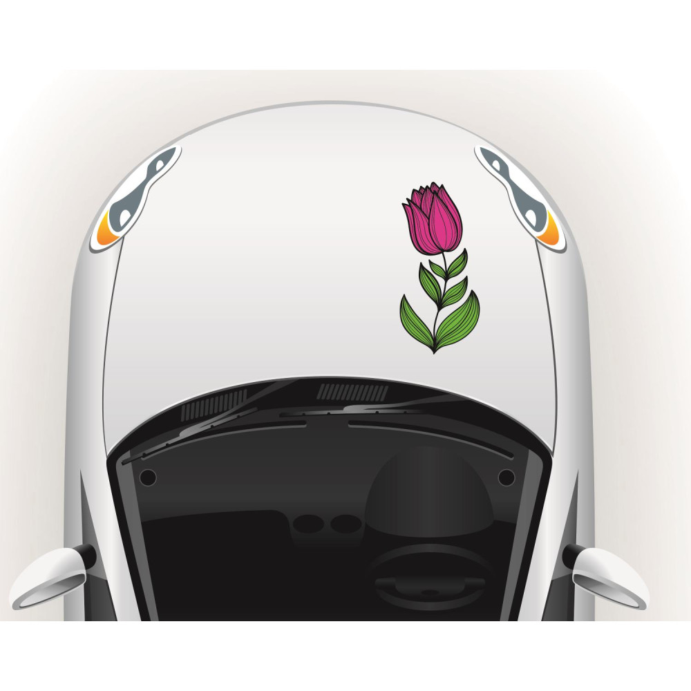 Tulipános autómatrica, pink