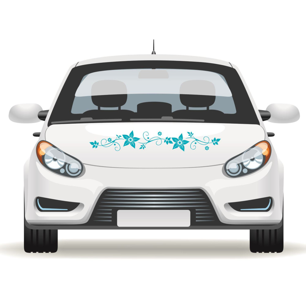 Virágos autó matrica