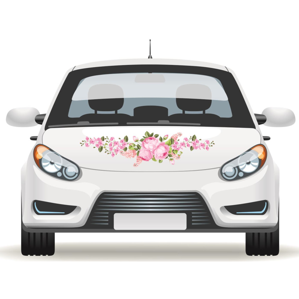 Fotó hatású rózsás autó matrica