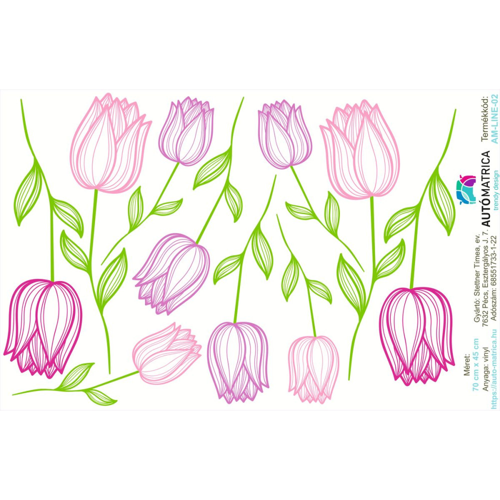 Tulipános autómatrica csomag - 10 részes