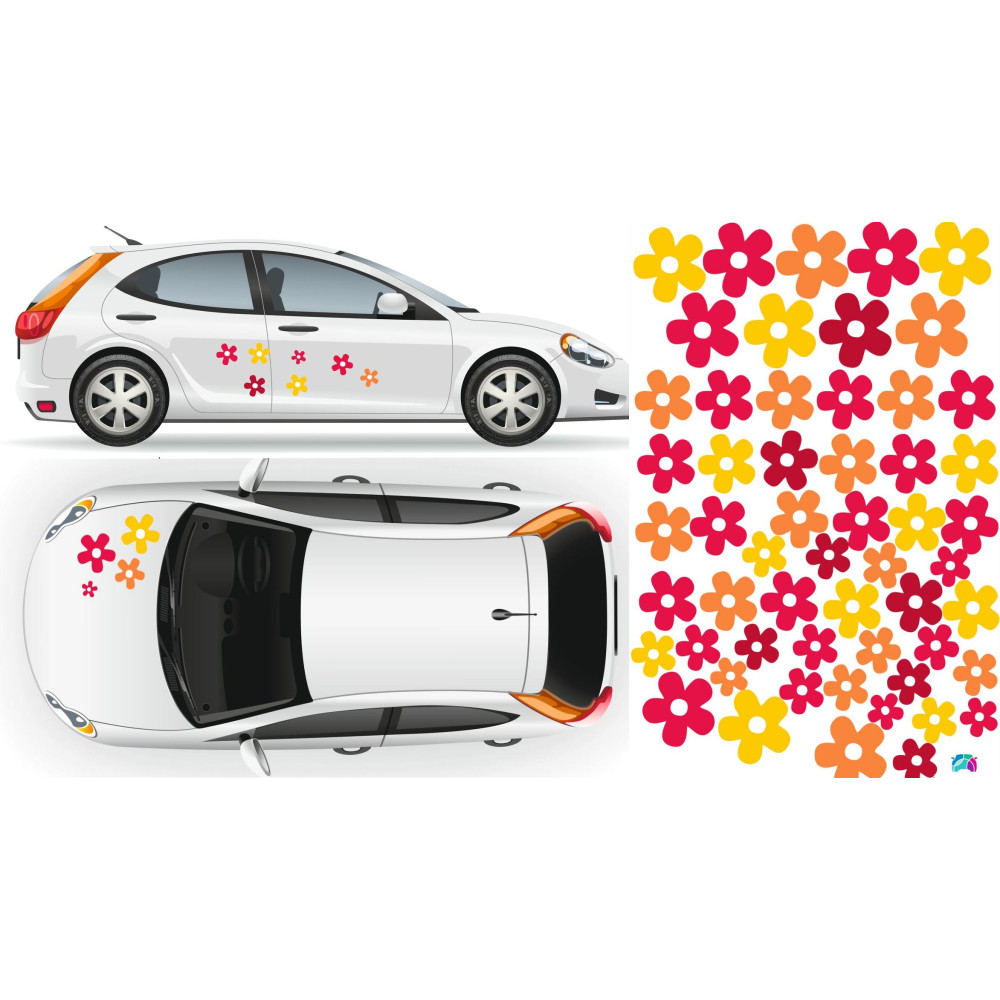 Virágos autómatrica, piros-sárga, 55 db-os Virágos autómatrica, piros-sárga, 55 db-os