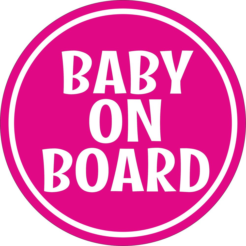 Baby on board babamatrica, kerek, rózsaszín
