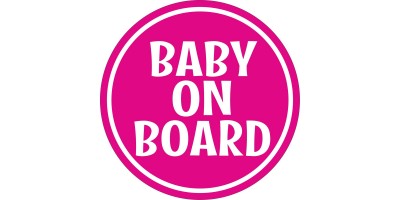 Baby on board babamatrica, kerek, rózsaszín