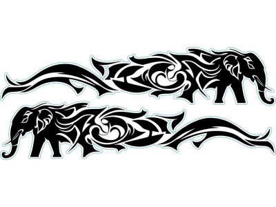 Elefánt nonfiguratív autómatrica