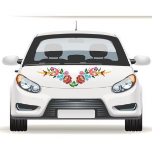 Kalocsai autódekor, magyar autómatrica