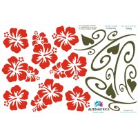 Hawaii virágos autómatrica csomag - 16 színben